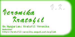 veronika kratofil business card